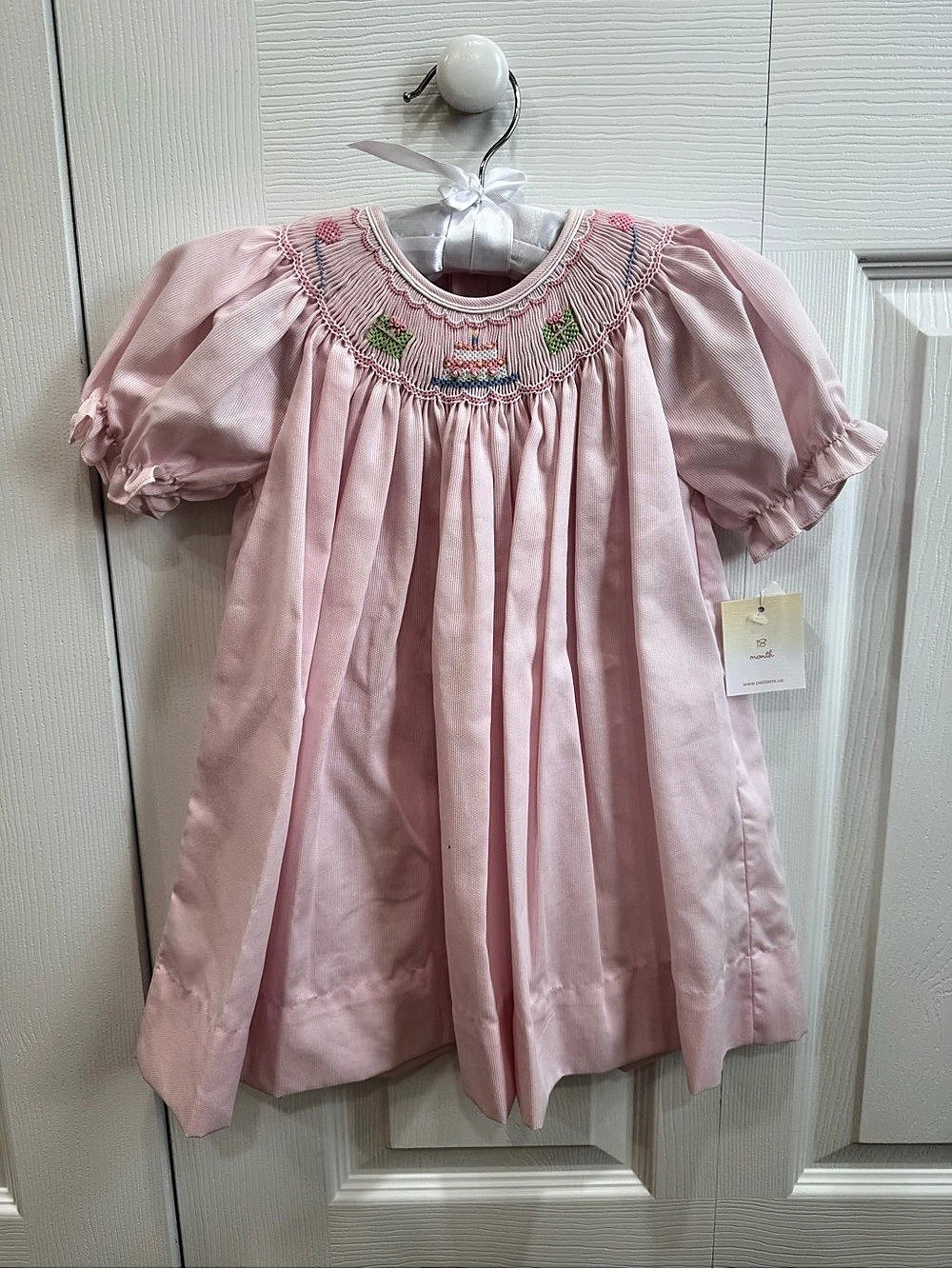 Pink Smocked Birthday Dress with Bloomers, 18m NWT